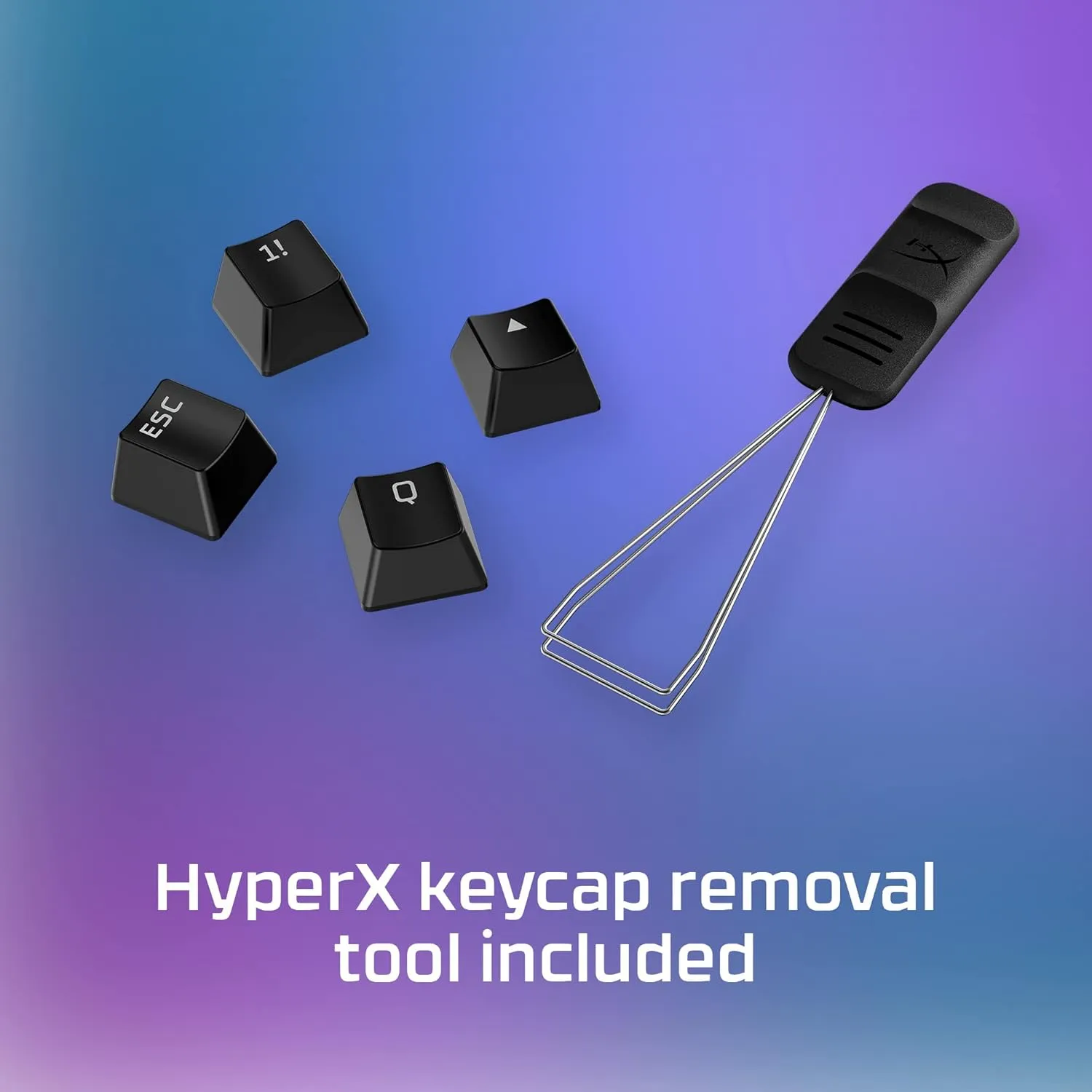 HyperX PBT Keycaps Full Key Set, Double Shot PBT Material, English (US) Layout, 104 Keys (Black) overview 2