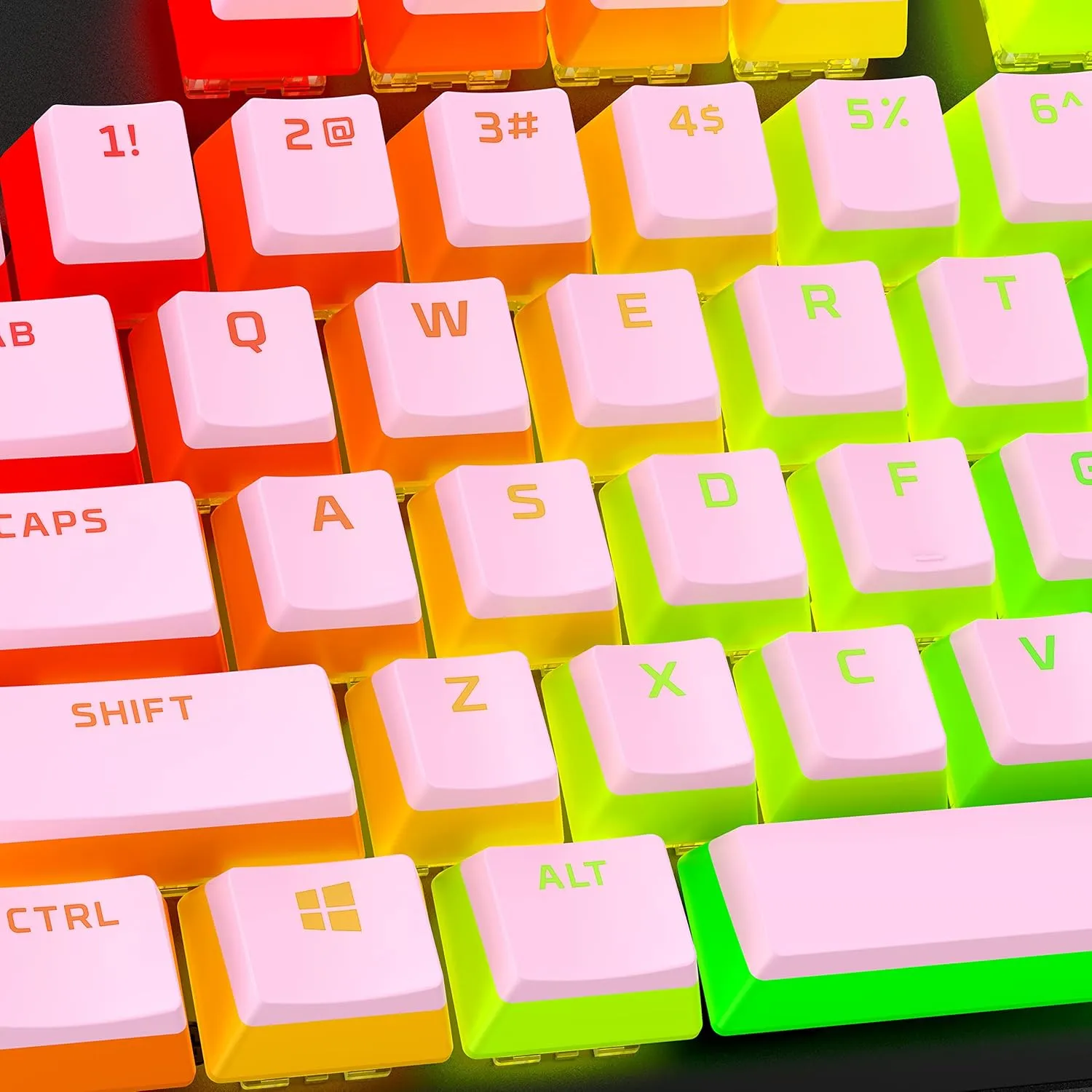 HyperX Pudding Keycaps Full Key Set - PBT (Pink) overview 1