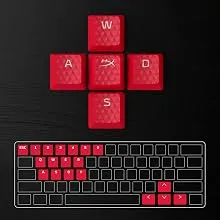 HyperX Rubber Keycaps - Gaming Accessory Kit (Red) overview 3