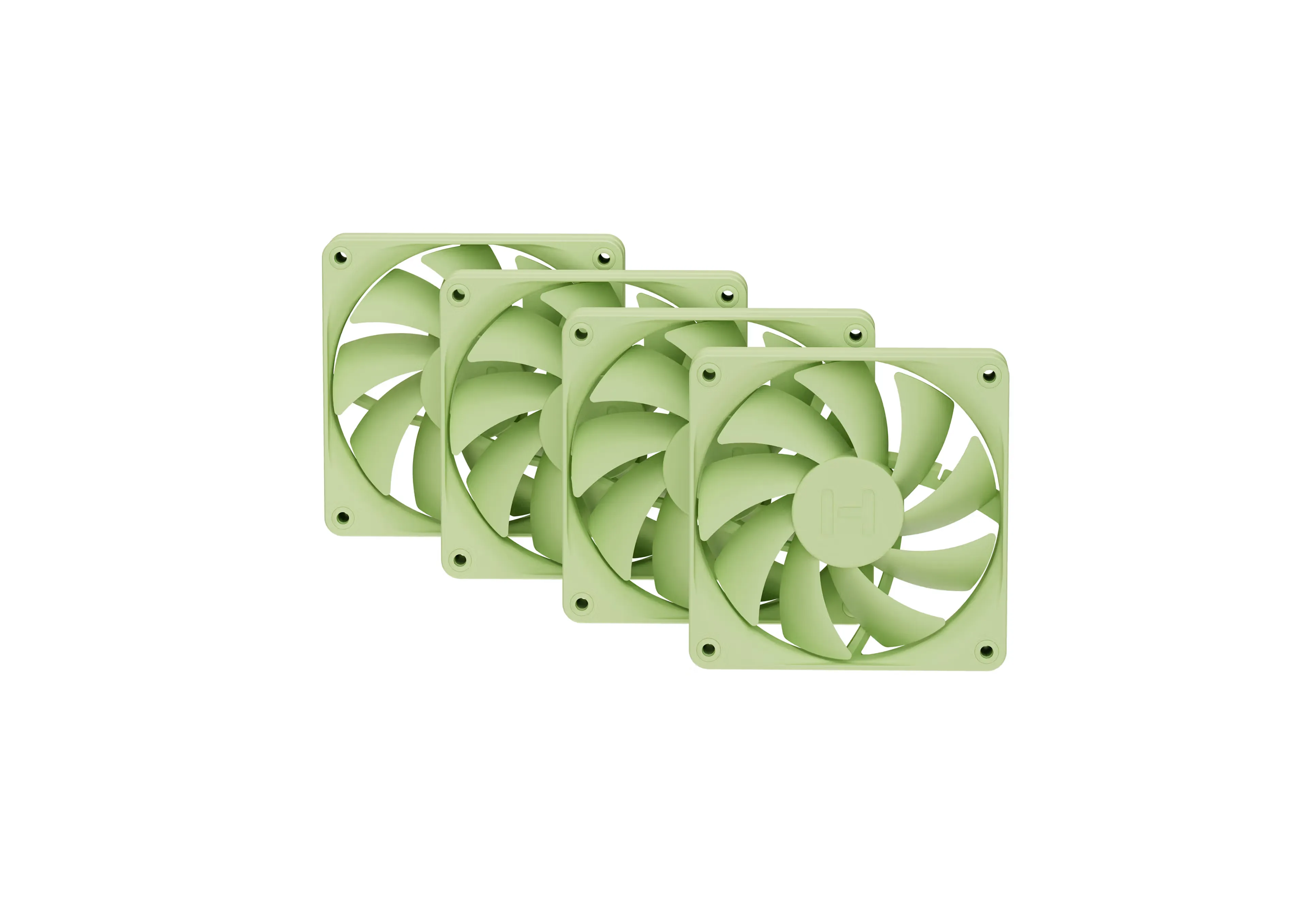 Hyte Flow FA12 120mm PC Case Fans 4-Pack Matcha overview 1