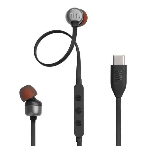 JBL Tune 310C USB Type C Earphones - Black