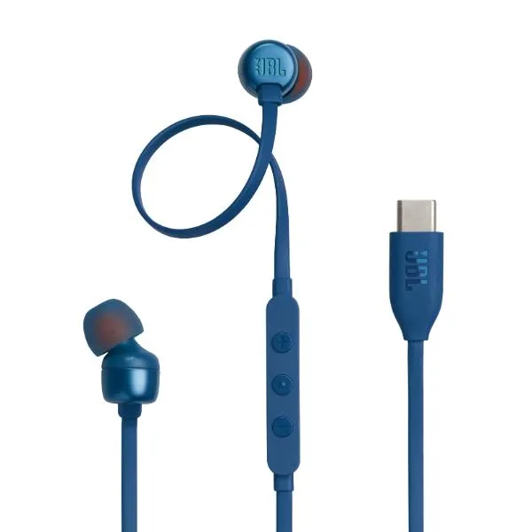 JBL Tune 310C USB Type C Earphones - Blue