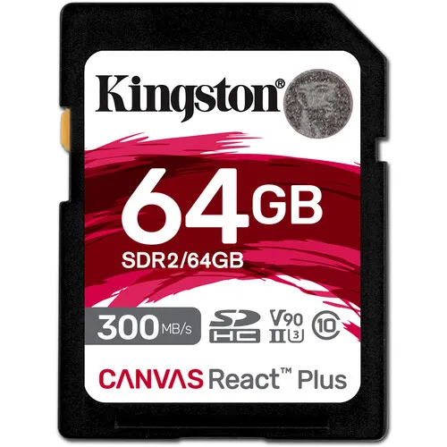 Kingston 64GB Canvas React Plus UHS-II SDXC Memory Card52