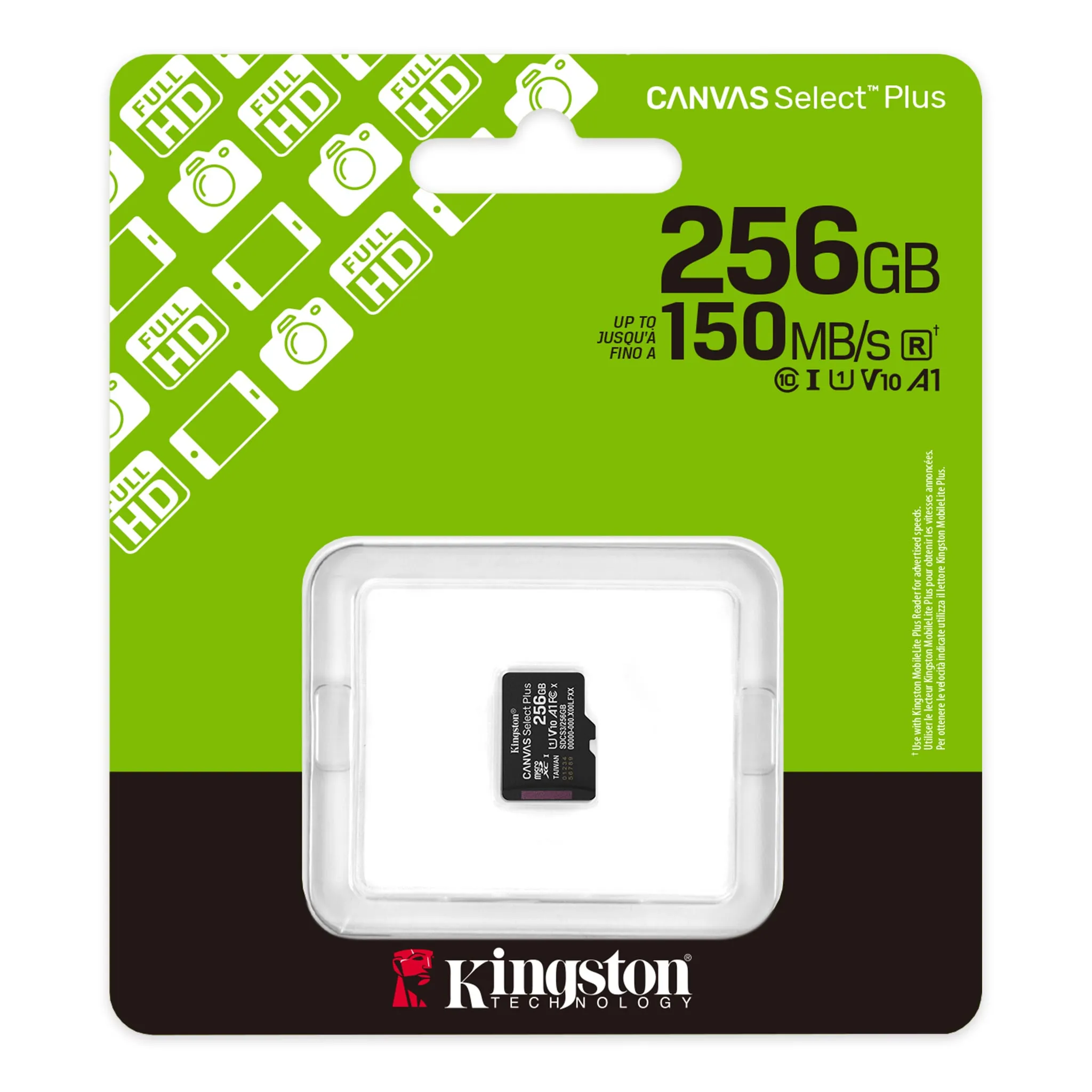 Kingston Canvas Select Plus 256GB microSDXC Memory Card overview 1