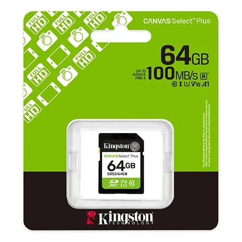 Kingston Canvas Select Plus 64GB SDXC Memory Card overview 1