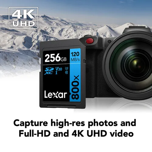 Lexar 256GB High-Performance 800x SDXC Memory Card overview 2