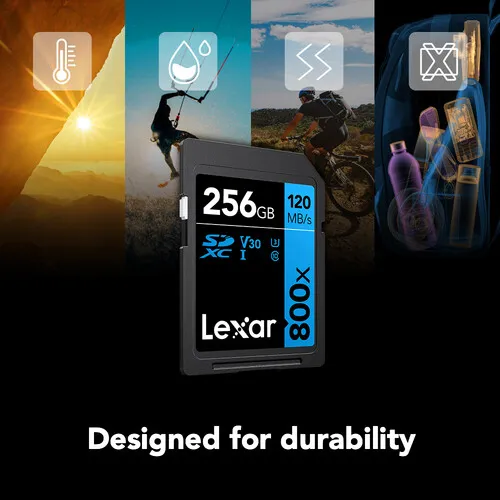 Lexar 256GB High-Performance 800x SDXC Memory Card overview 4