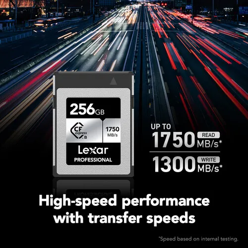 Lexar 256GB Professional CFexpress Type B Card SILVER Series overview 1