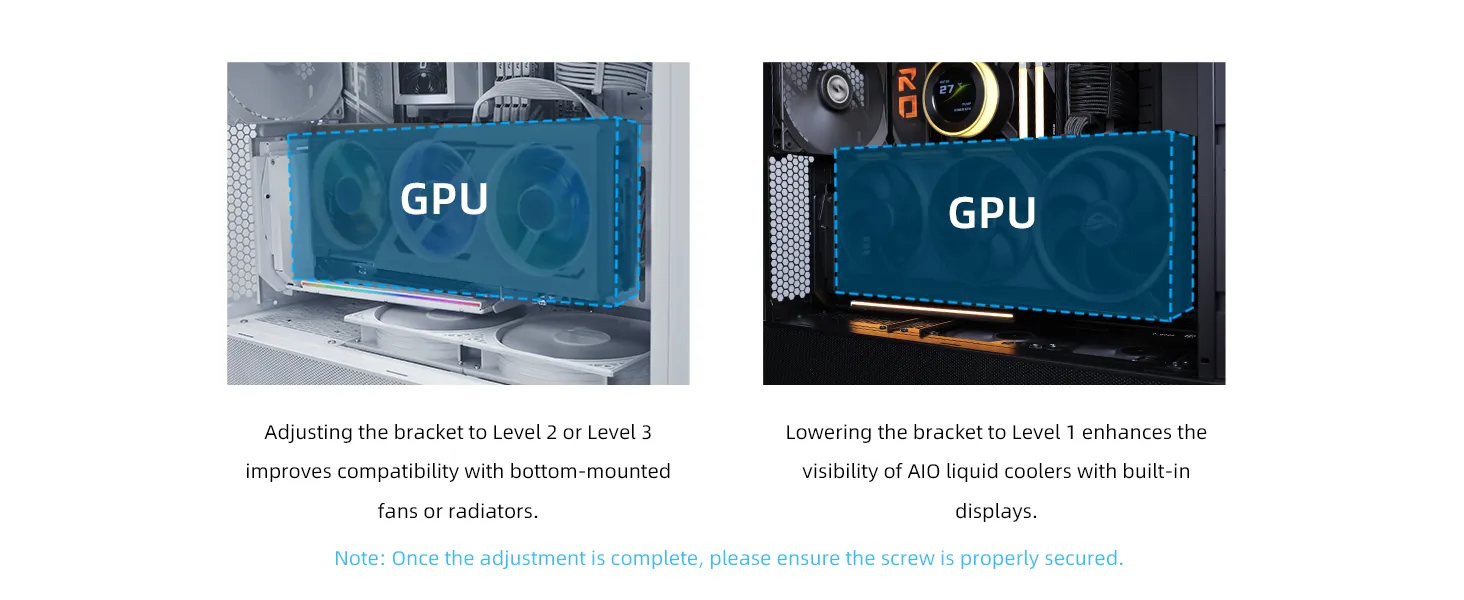 Lian Li ATX PC Case Multi-Directional 4 Slots Vertical GPU Kit V3 (VG4v3 Black) overview 2