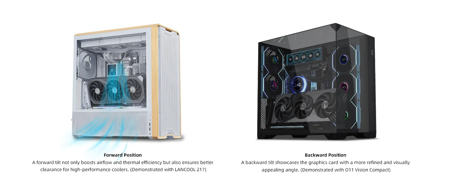 Lian Li ATX PC Case Multi-Directional 4 Slots Vertical GPU Kit V3 (VG4v3 Black) overview 4