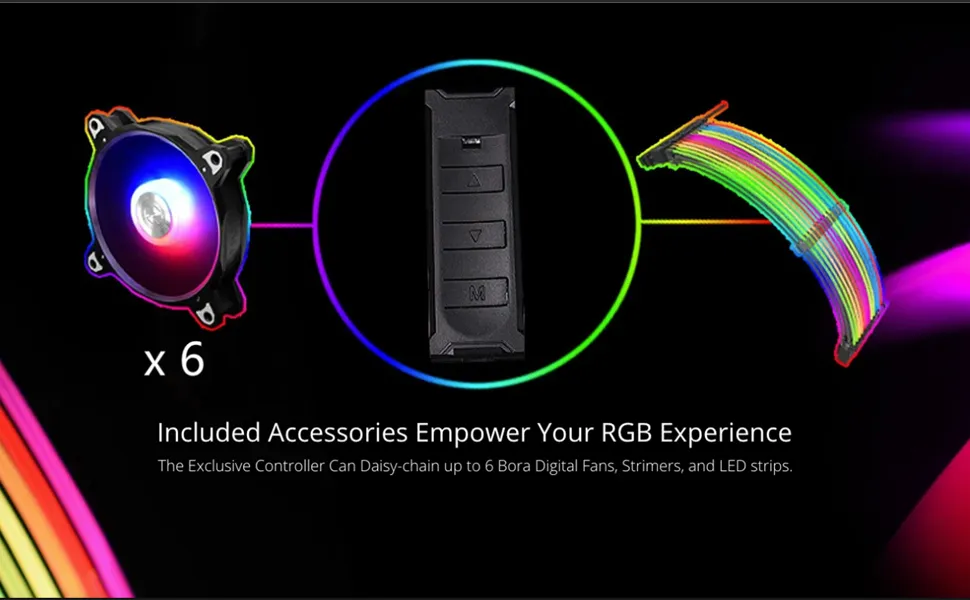 Lian Li Bora Digital Black 120mm ARGB Cabinet Fan (Triple Pack) overview 5