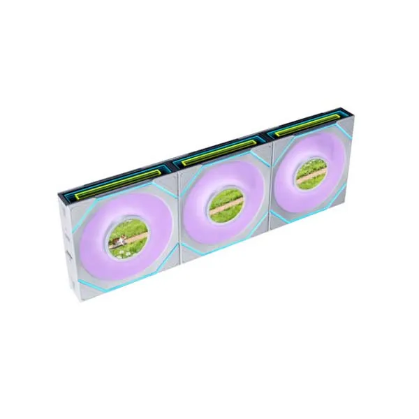 Lian Li Uni Fan SL-INF LCD Flex 120mm Reverse Case Fan (3-Pack) White (G9F.12TL1F1B.IN)