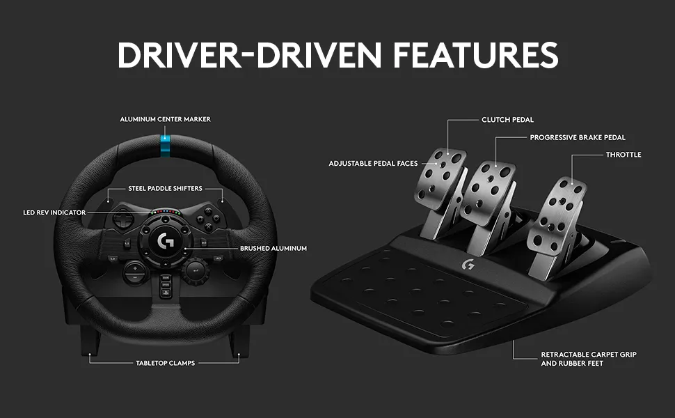 Logitech G923 TrueForce Racing Wheel overview 8