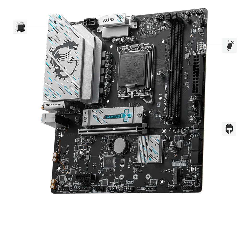 MSI B760M Gaming Wifi DDR5 Motherboard overview 2