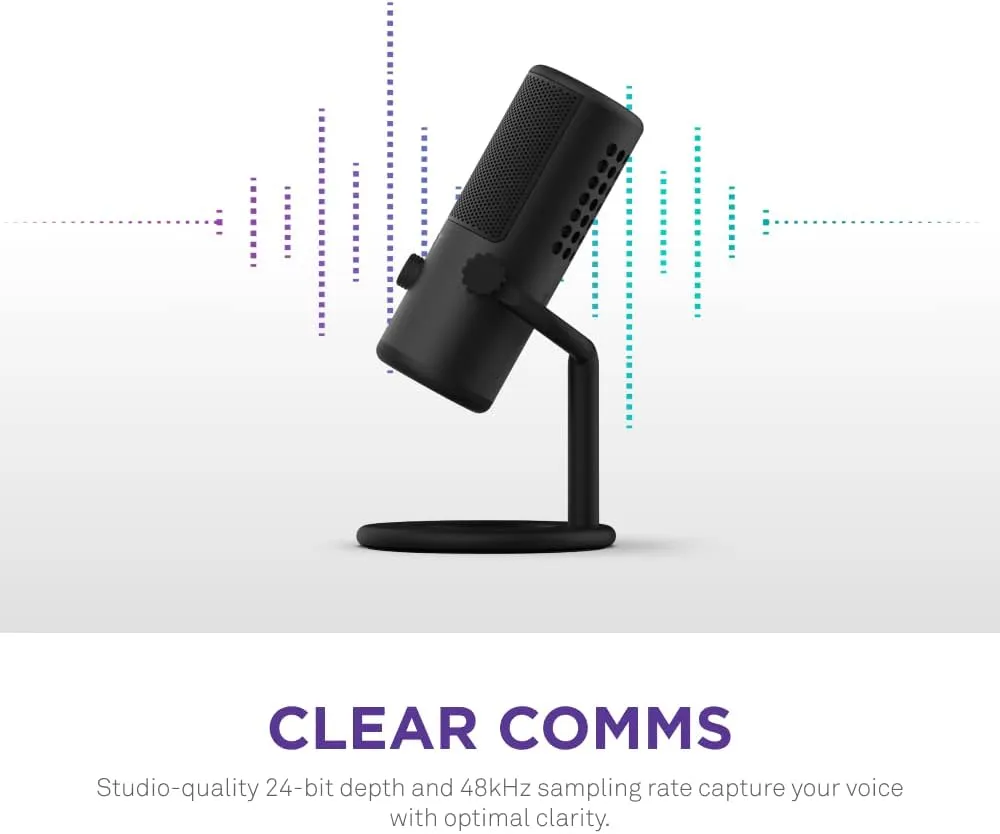 NZXT Capsule Mini Small Cardioid USB Gaming Microphone (Black) overview 2