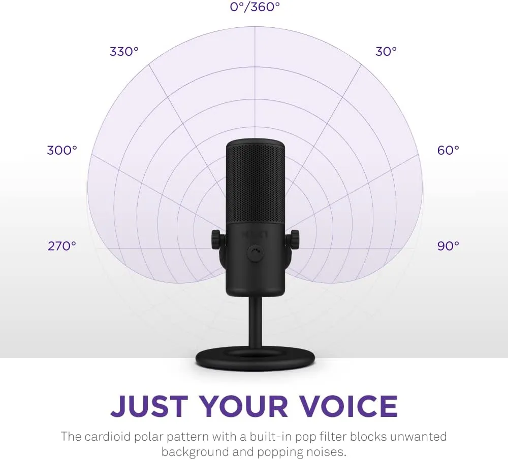 NZXT Capsule Mini Small Cardioid USB Gaming Microphone (Black) overview 3