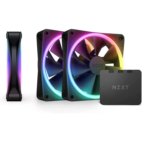NZXT F120 RGB Duo Black - 120mm PWM RGB Cabinet Fan (Triple Pack)