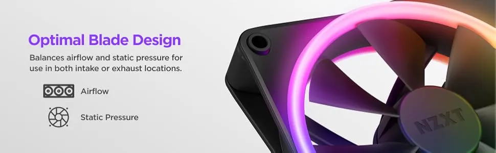 NZXT F120 RGB Duo White - 120mm PWM RGB Cabinet Fan (Single Pack) overview 4