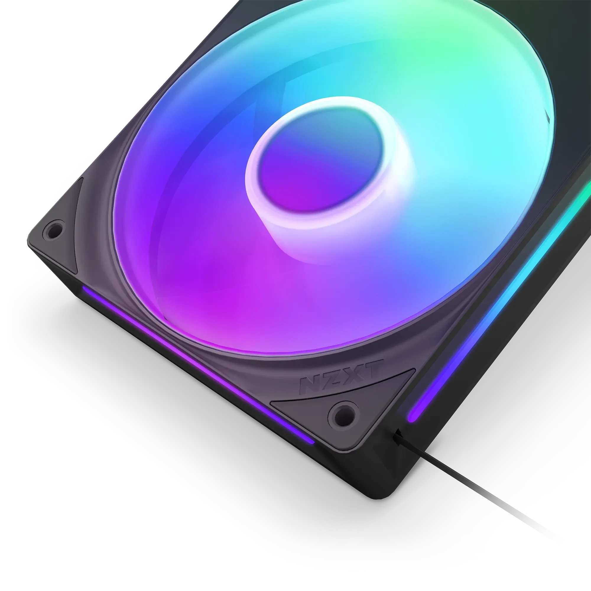 NZXT F240 RGB CORE RF-U24HF-B1 240mm RGB LED Single-Frame RGB Fan (Black) overview 5