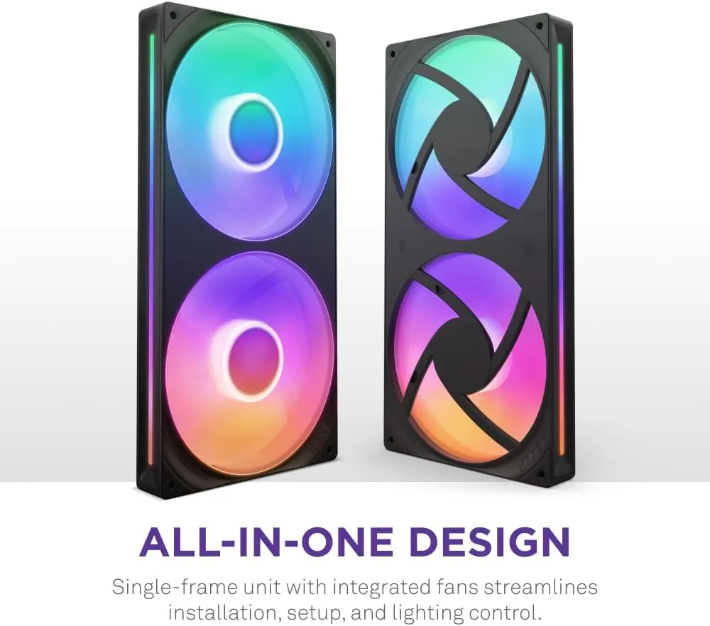 NZXT F280 RGB Core 280mm Single-Frame Fan Unit (Black) overview 1