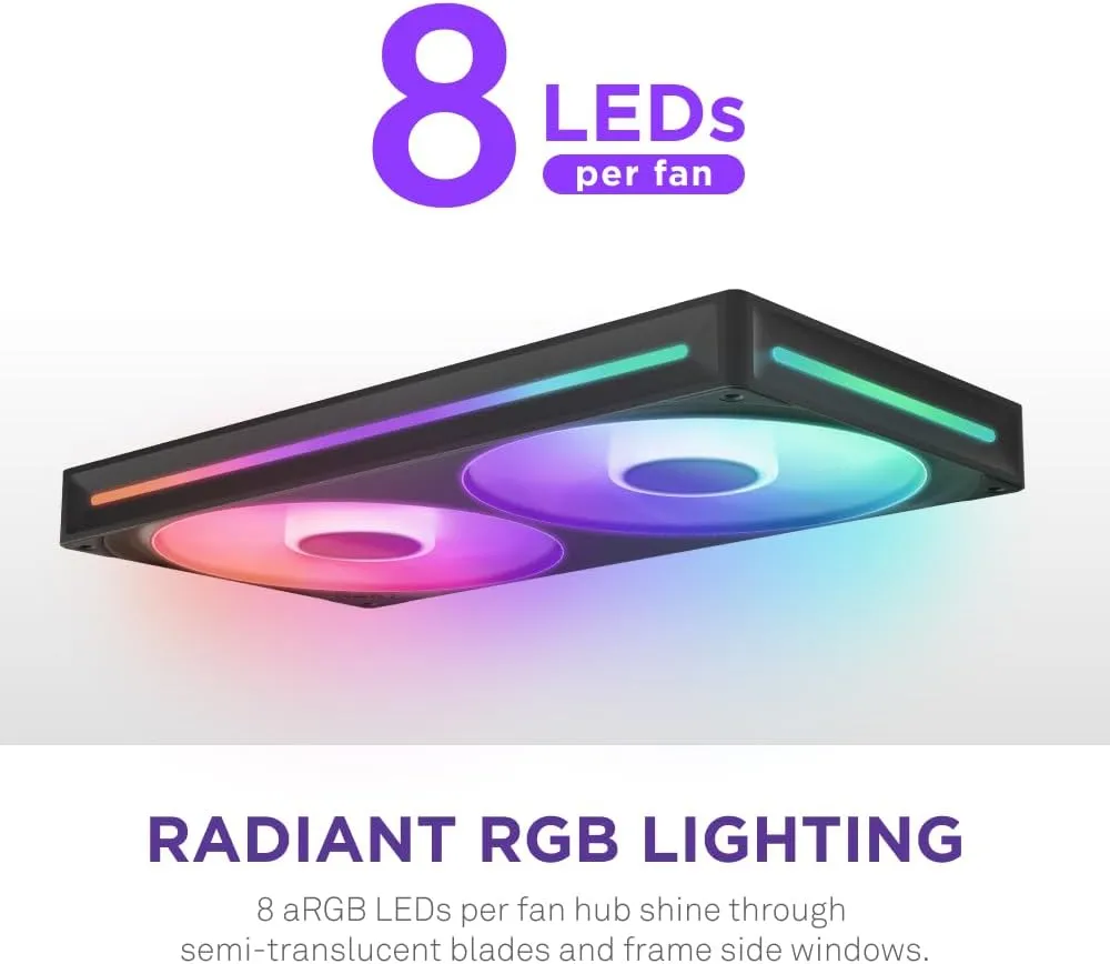 NZXT F280 RGB Core 280mm Single-Frame Fan Unit (Black) overview 5