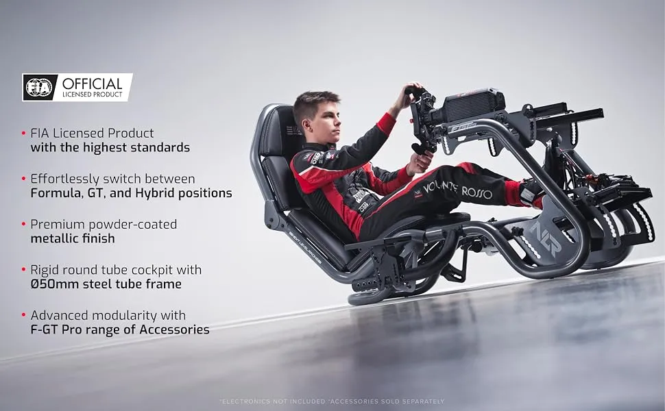 Next Level F-GT Pro Formula and GT Racing Cockpit – Black Edition overview 4