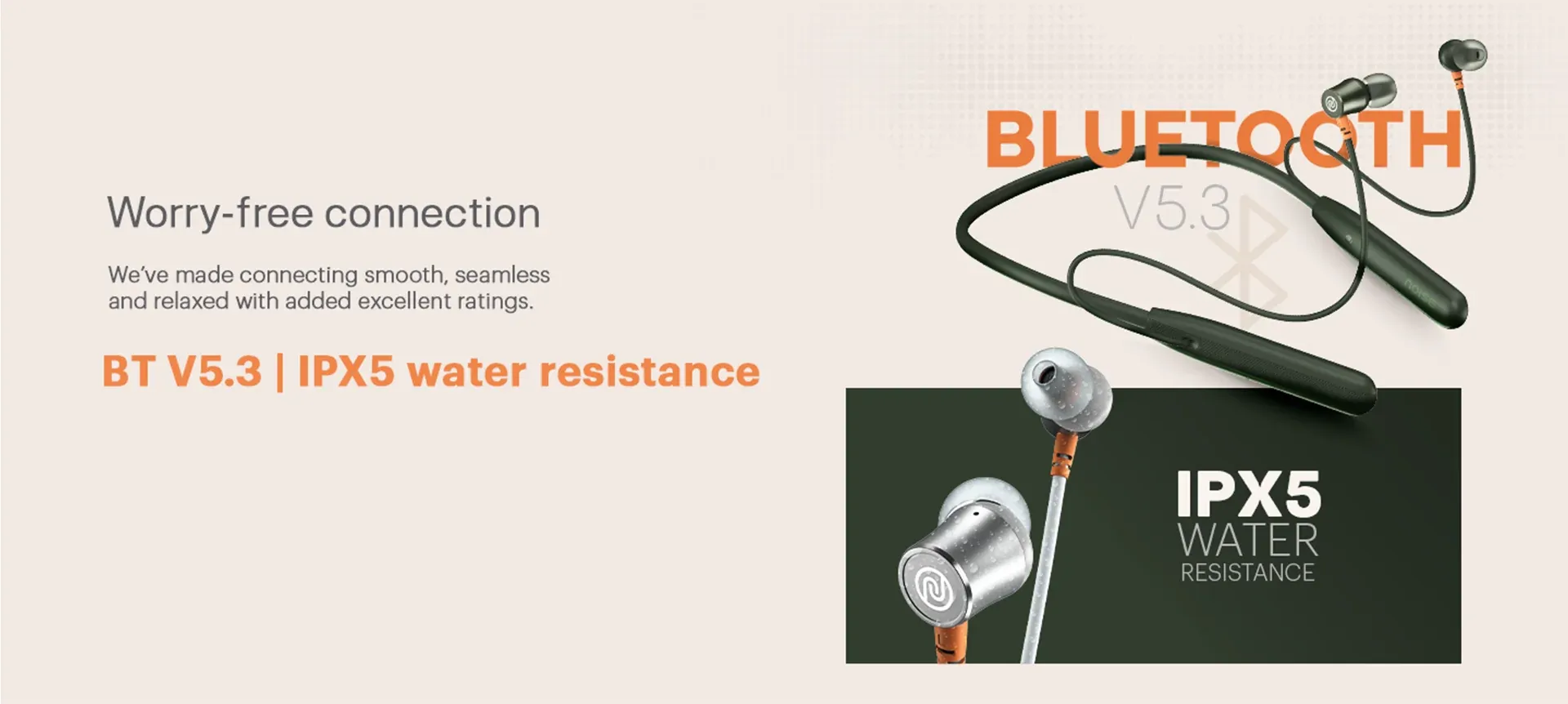 Noise Airwave Bluetooth in Ear Neckband with 50H of Playtime (Olive Green) overview 9