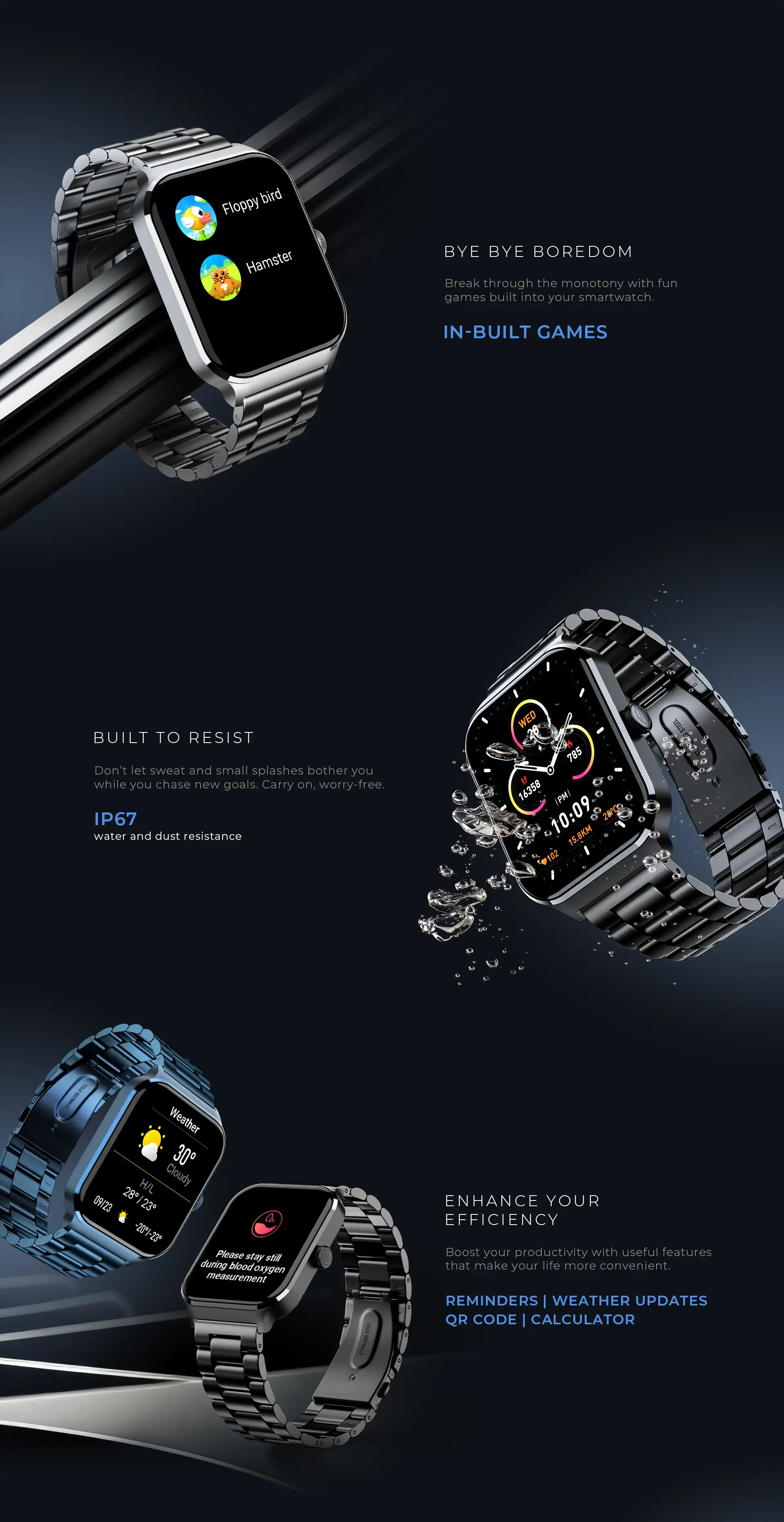 Noise Canvas Elite 1.96" Vivid Display Smart Watch (Metal Silver) overview 4
