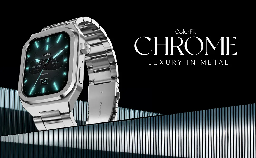 Noise ColorFit Chrome 1.85" AMOLED Smart Watch (Elite Midnight Gold) overview 1