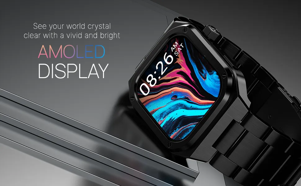 Noise ColorFit Chrome 1.85" AMOLED Smart Watch (Elite Midnight Gold) overview 2
