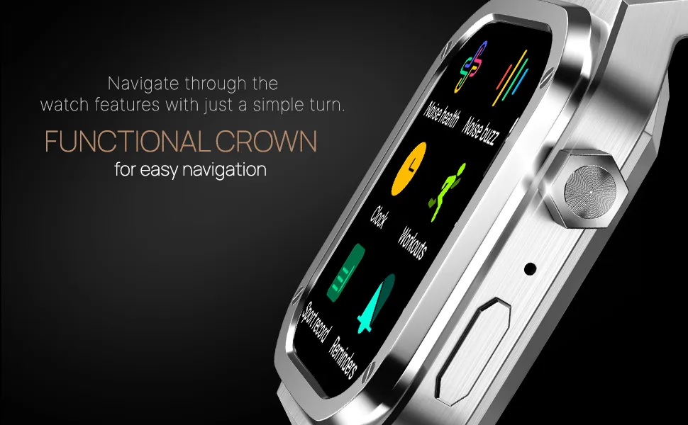 Noise ColorFit Chrome 1.85" AMOLED Smart Watch (Elite Midnight Gold) overview 4