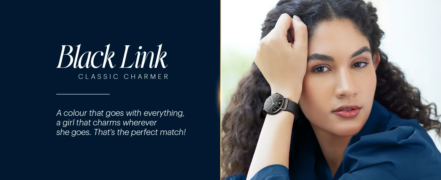 Noise Diva 2 Fashion Smart Watch for Women (Black Link) overview 5