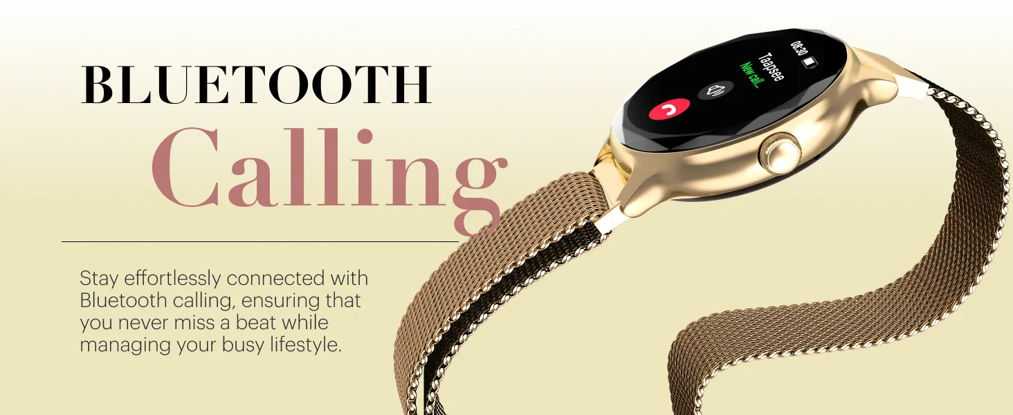 Noise Diva Smartwatch with Diamond Cut dial Glossy Metallic Finish AMOLED Display (Metallic Rose Gold) overview 7