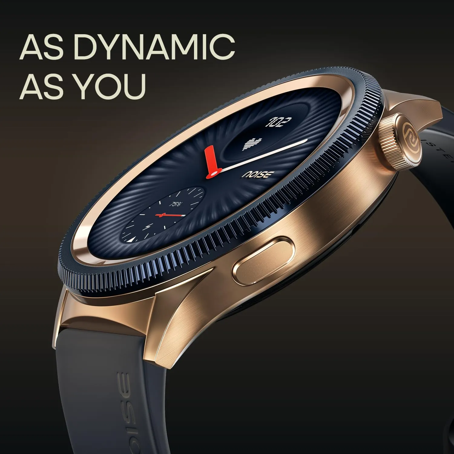Noise Halo 2 Metallic Build BT Calling, 1.43" AMOLED Display, AOD, Gesture Controls Smart Watch (Gold Blue) overview 4