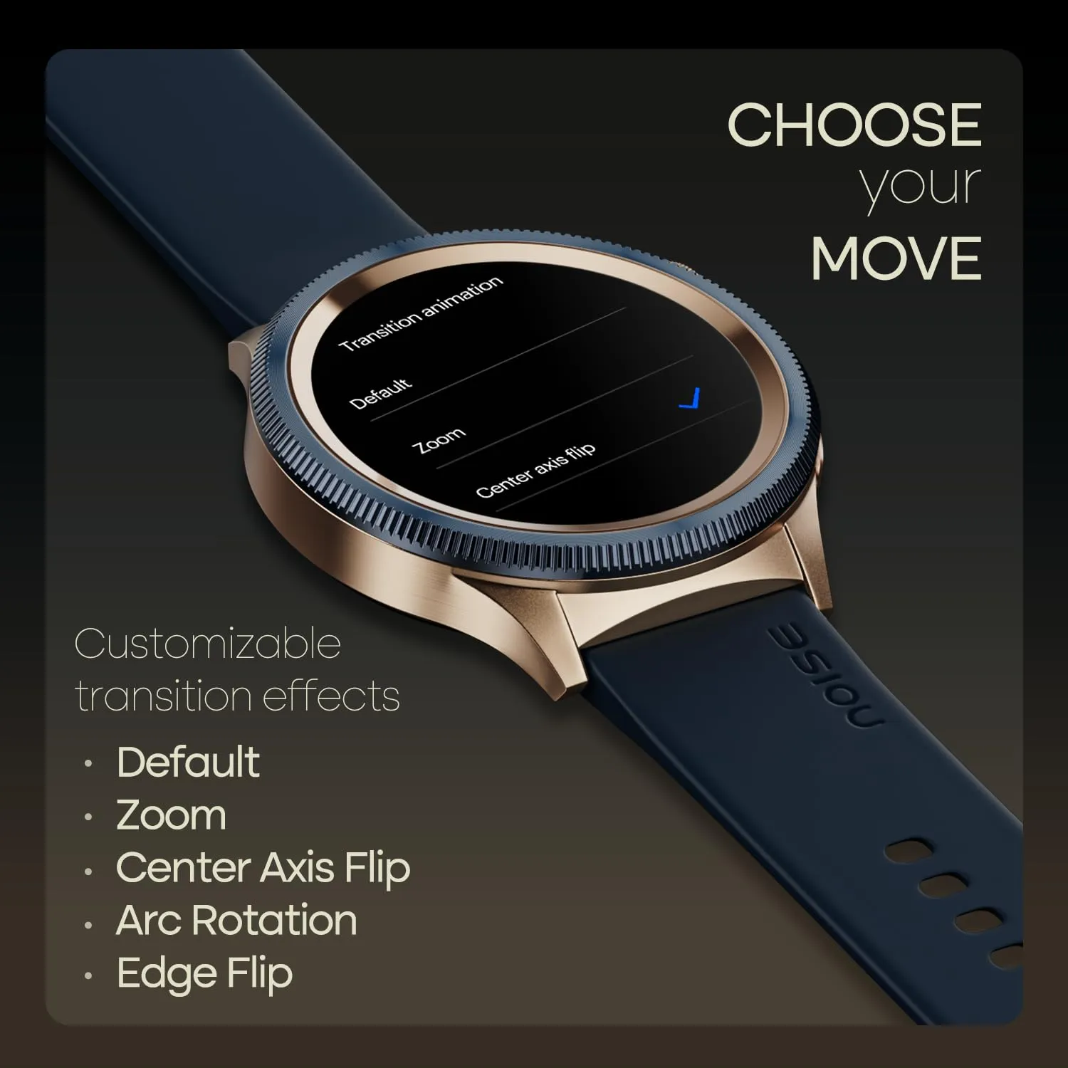 Noise Halo 2 Metallic Build BT Calling, 1.43" AMOLED Display, AOD, Gesture Controls Smart Watch (Gold Blue) overview 6