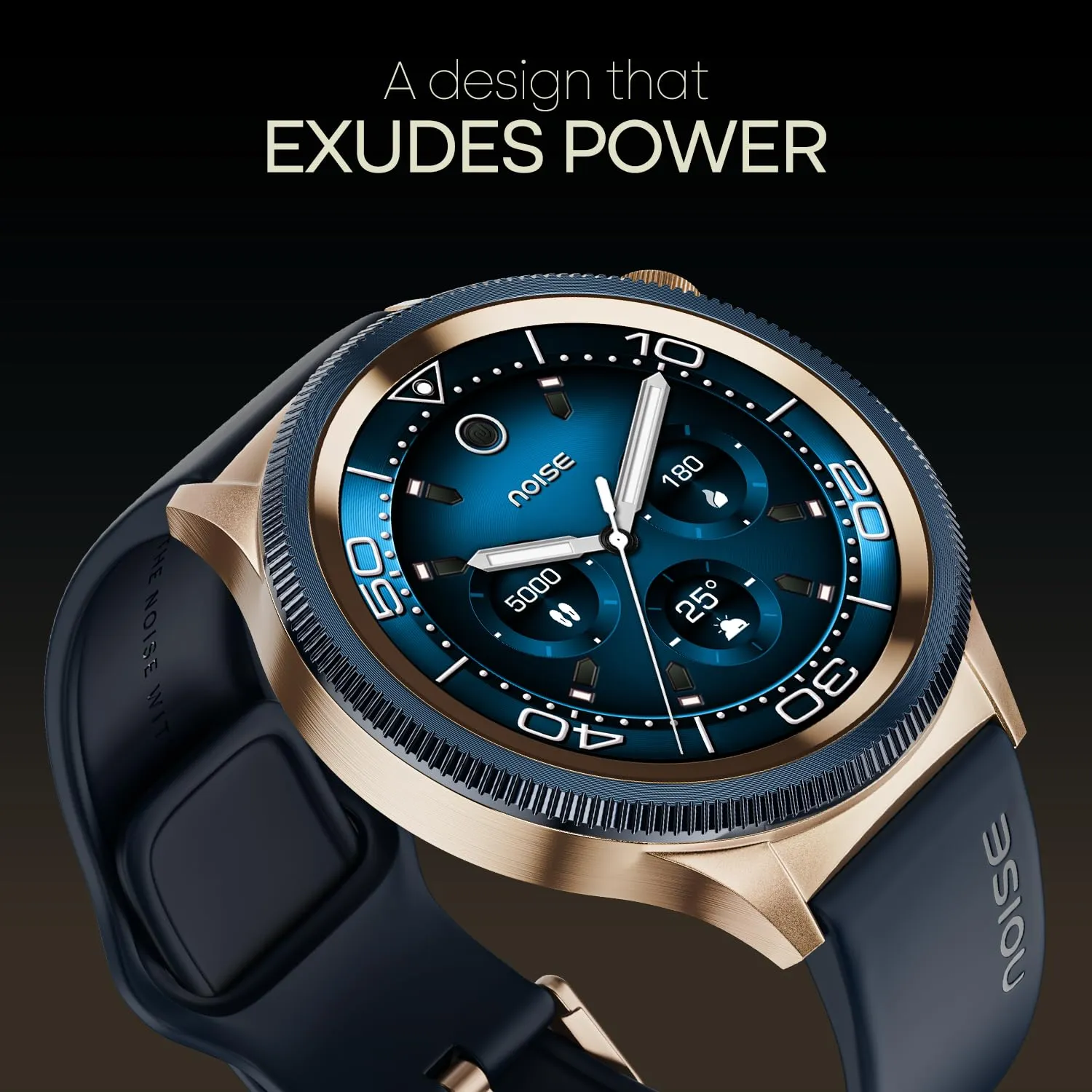 Noise Halo 2 Metallic Build BT Calling, 1.43" AMOLED Display, AOD, Gesture Controls Smart Watch (Gold Blue) overview 7