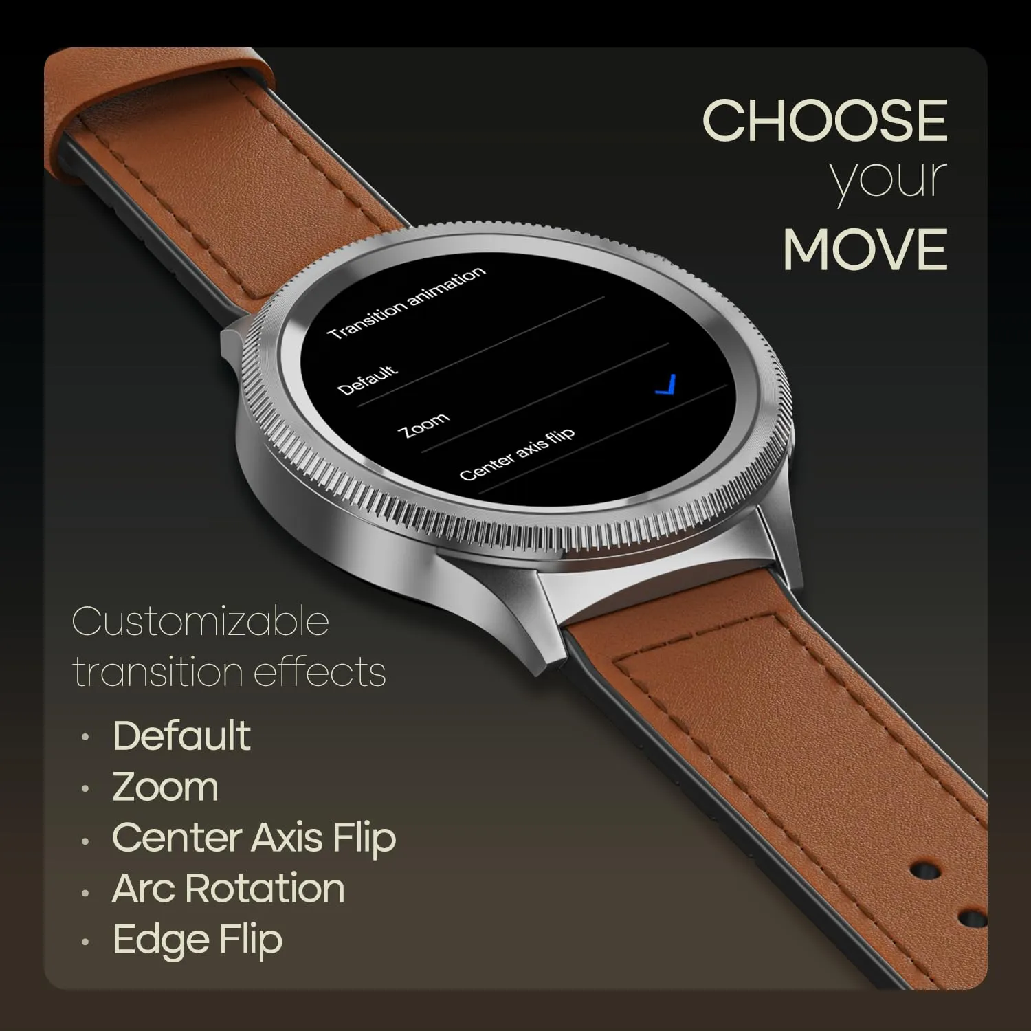 Noise Halo 2 Metallic Build BT Calling, 1.43" AMOLED Display, AOD, Gesture Controls Smart Watch (Vintage Brown) overview 6