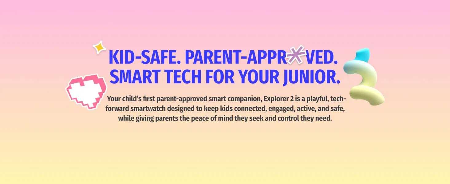 Noise Junior Explorer 2 Smart Watch for Kids (Frost Pop) overview 2