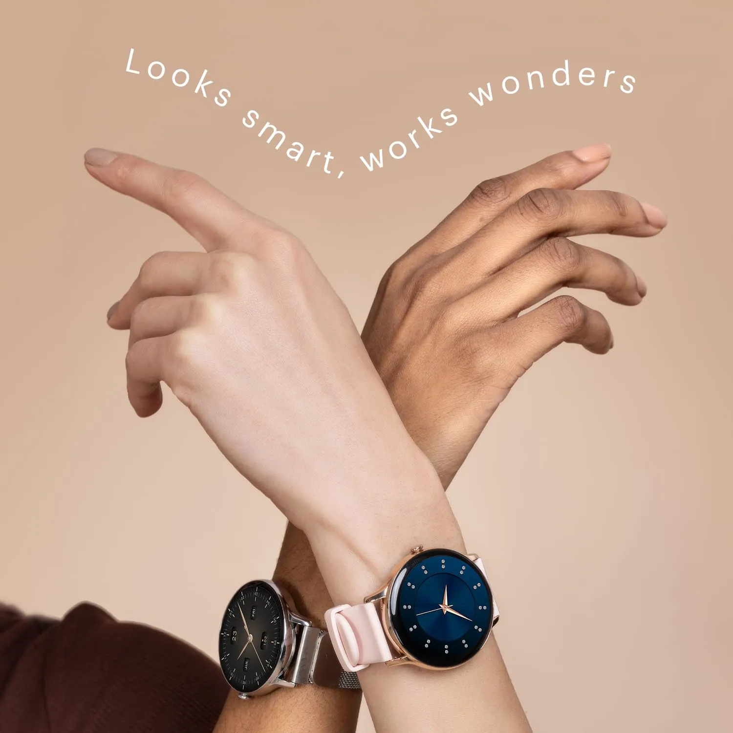 Noise Twist Go round dial Smart Watch (Silver Link) overview 5