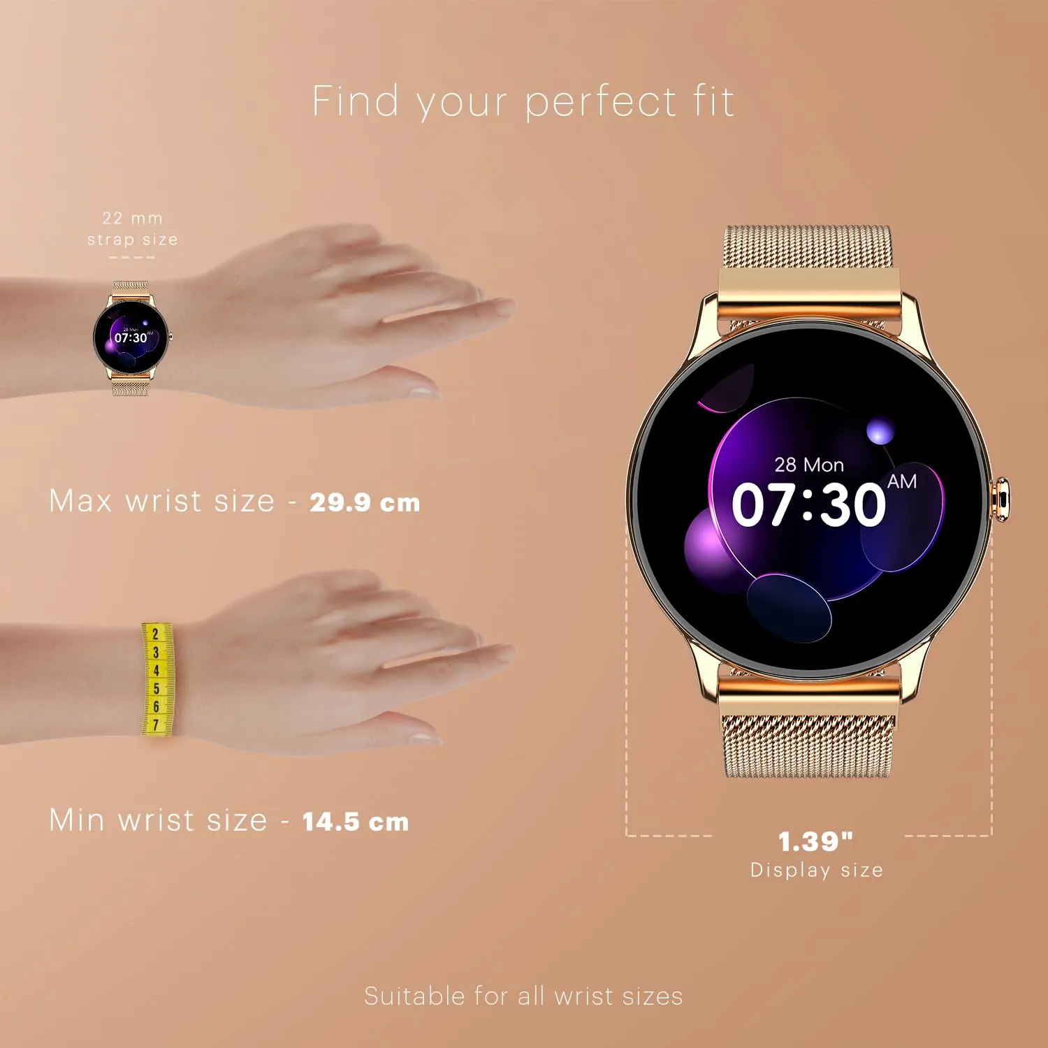 Noise Twist Go round dial Smart Watch (Silver Link) overview 6