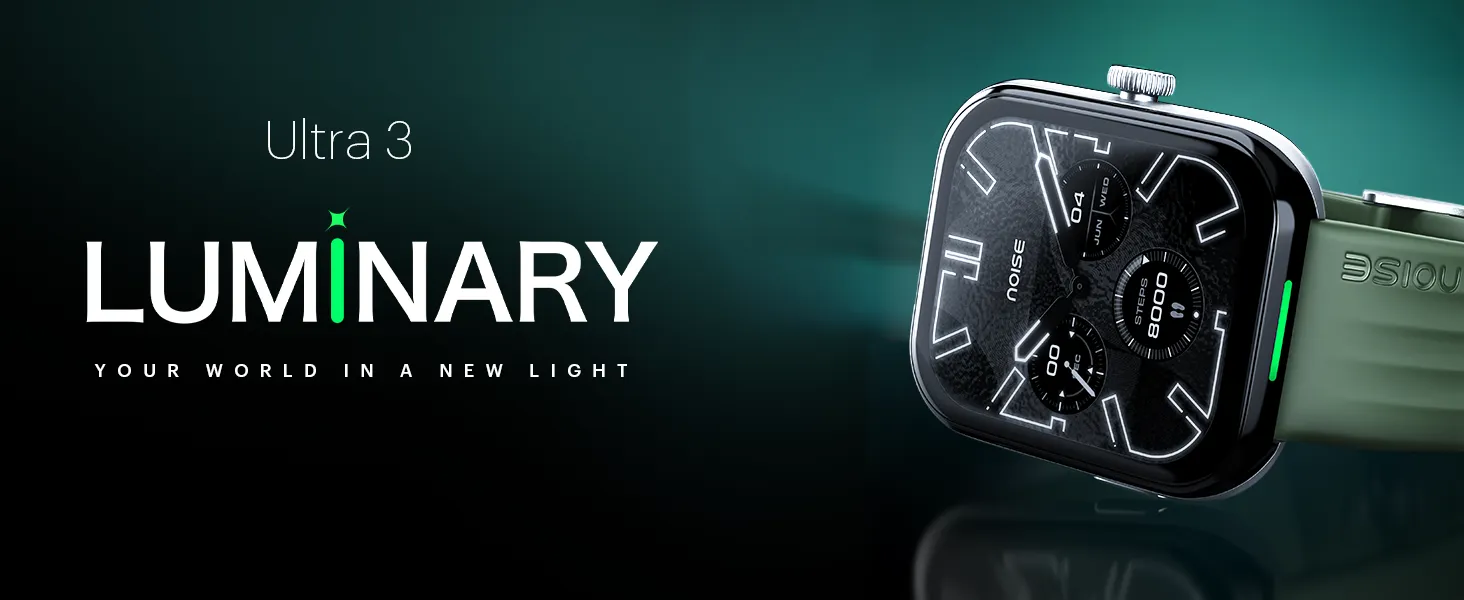 Noise Ultra 3 Luminary 1.96" AMOLED Display Premium Metallic Dial Smartwatch (Jet Black) overview 1