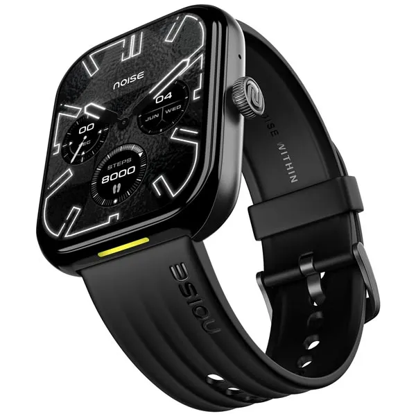 Noise Ultra 3 Luminary 1.96" AMOLED Display Premium Metallic Dial Smartwatch (Jet Black)