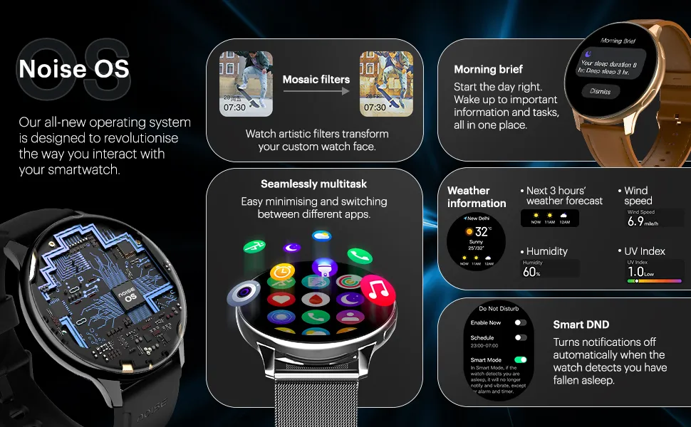 Noise Vortex Plus 1.46 AMOLED Display, AoD, BT Calling, Sleek Metal Finish, 7 Days Battery Life, All New OS with 100+ Watch Faces & Health Suite (Space Blue) overview 4