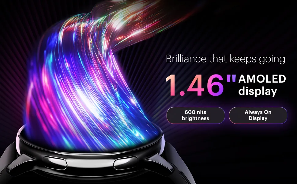 Noise Vortex Plus 1.46 AMOLED Display, AoD, BT Calling, Sleek Metal Finish, 7 Days Battery Life, All New OS with 100+ Watch Faces & Health Suite (Space Blue) overview 5