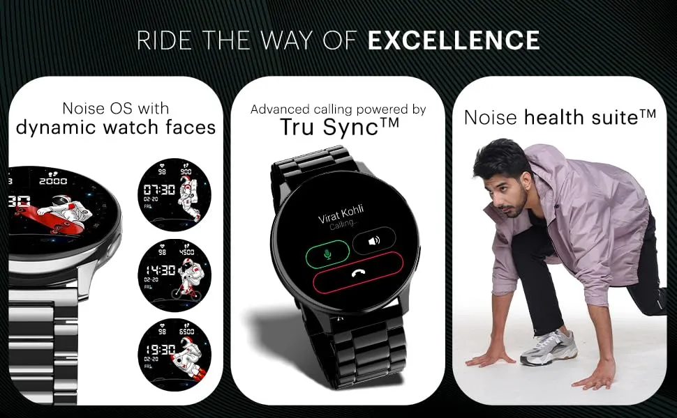 Noise Vortex Plus 1.46” AMOLED Display Smart Watch (Elite Silver) overview 5