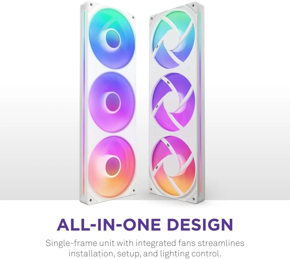 Nzxt F360 Rgb Core 360mm Single-Frame Cabinet Fan (Matte White) overview 1