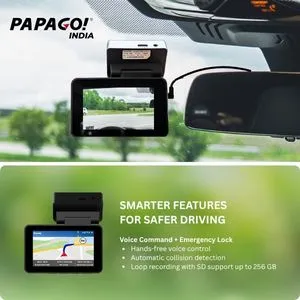 PAPAGO N291 3K Dual Channel Dashcam with Sony CMOS Sensor overview 1