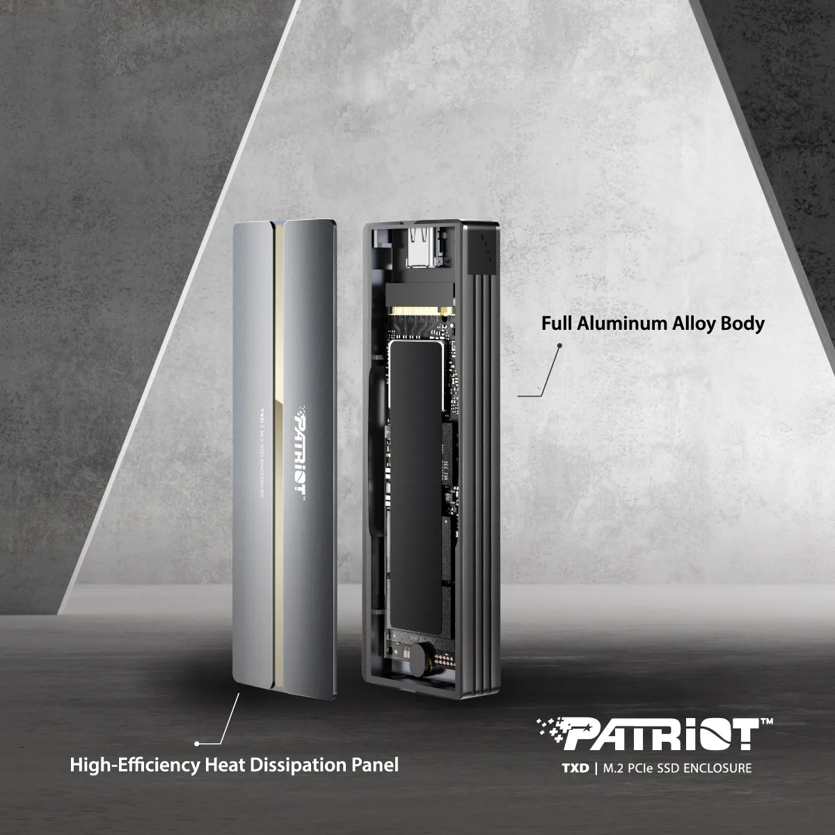 Patriot TXD M.2 PCIe SSD ENCLOSURE overview 2
