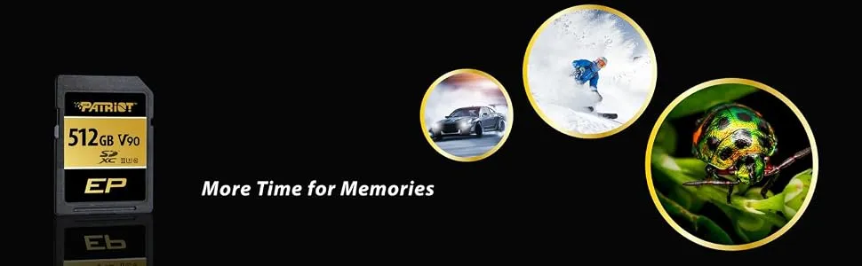 Patriot V90 256GB UHS-II SDXC U3 Class 10 Memory Card overview 5