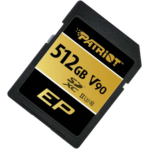 Patriot V90 512GB UHS-II SDXC U3 Class 10 Memory Card overview 1